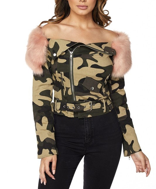 She's Militant Army Crop Jacket